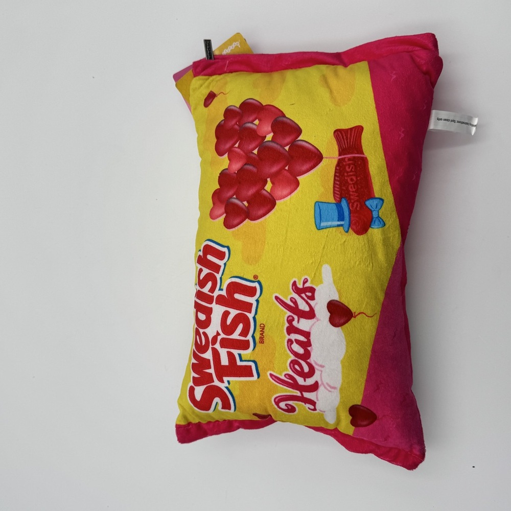 NWT Iscream Swedish Fish Hearts Candy Bag Plush Pillow